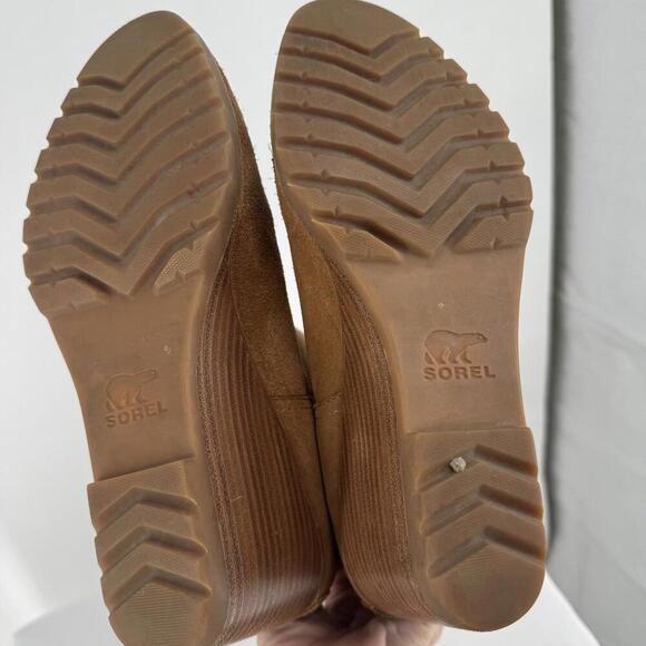 Sorel Boots Women’s 11 brown suede wedge minimalist fall boho fall after hours - Picture 4 of 9